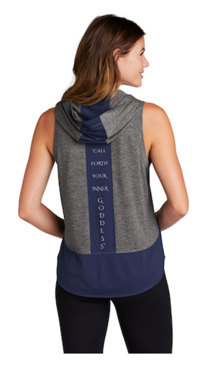 Ambrosia & Athena - Sport-Tek PosiCharge Tri-Blend Moisture Wicking Hoodie Tank Top