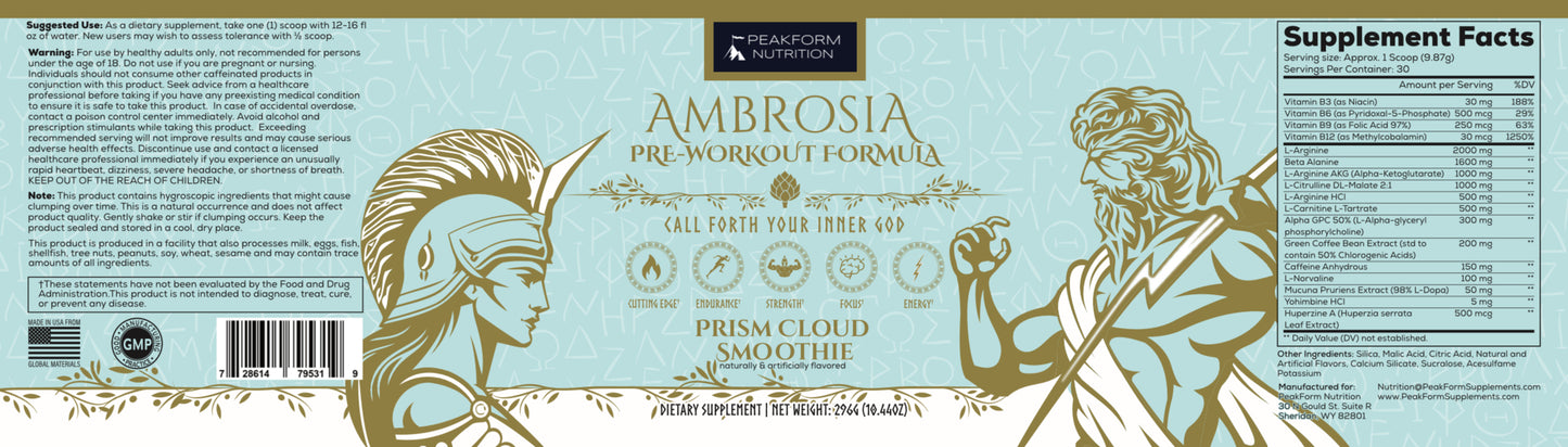 Ambrosia Pre-Workout Powder