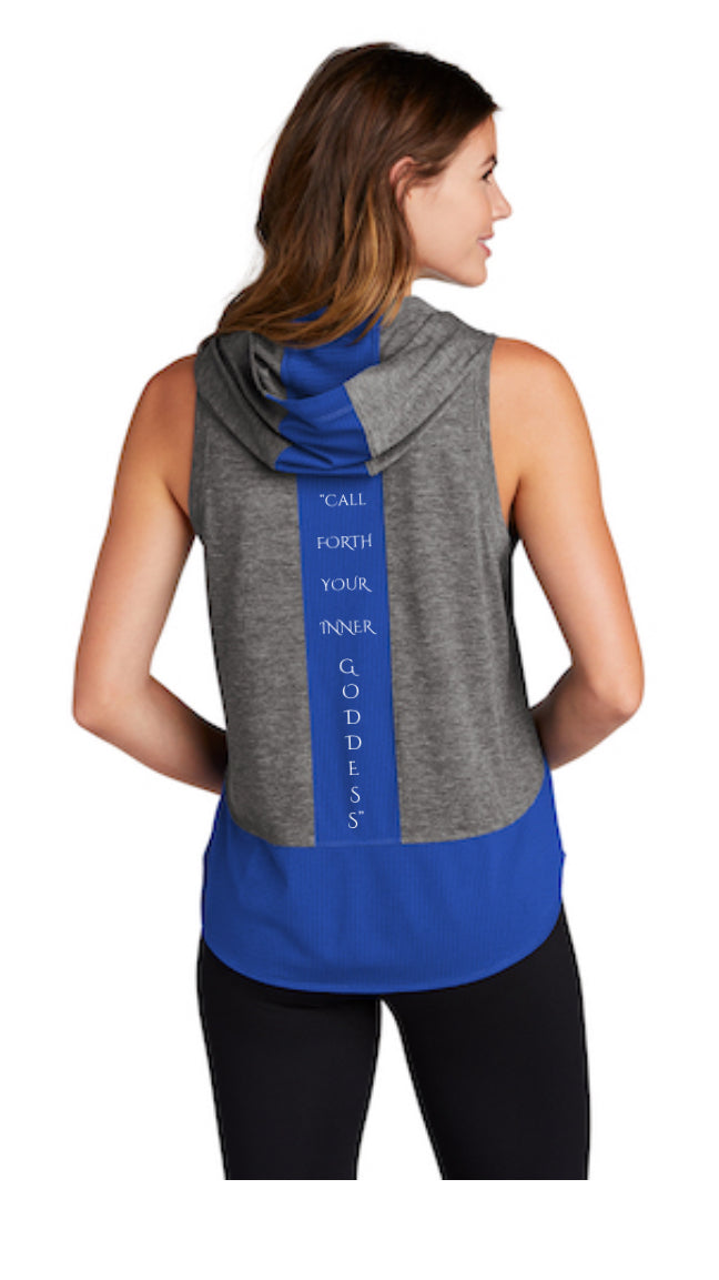 Ambrosia & Athena - Sport-Tek PosiCharge Tri-Blend Moisture Wicking Hoodie Tank Top